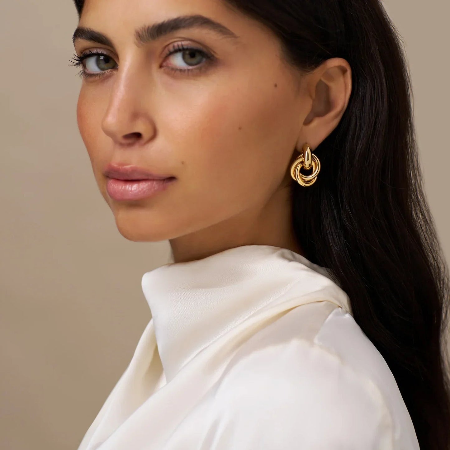 Statement Interlocking Earrings | Gold Maya Henry Jewelry
