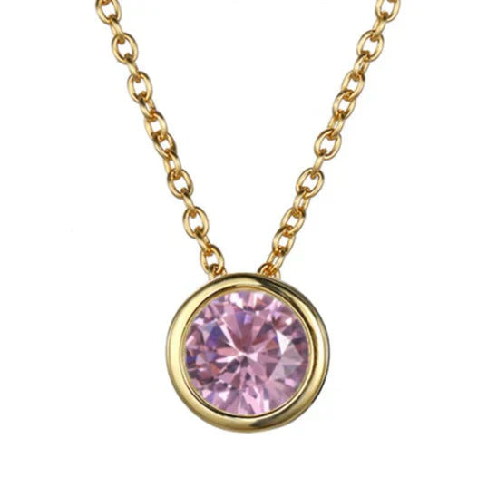 Lunaria Gemmara Birthstone Necklace | Gold Maya Henry Jewelry