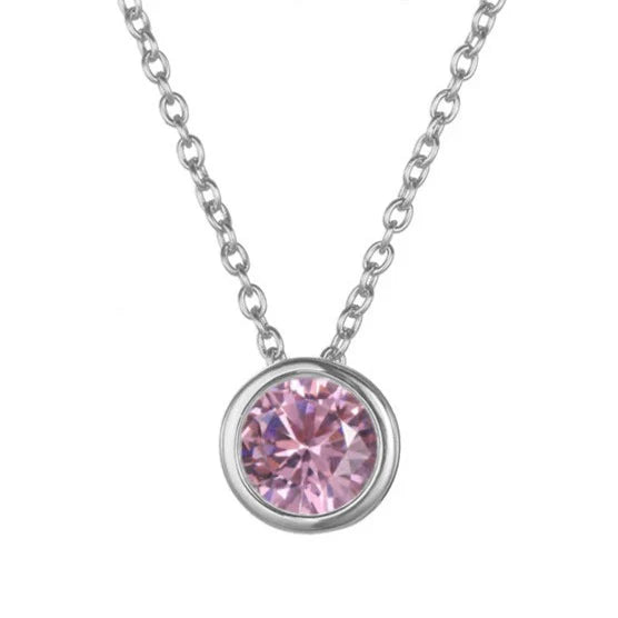 Lunaria Gemmara Birthstone Necklace | White Gold Maya Henry Jewelry