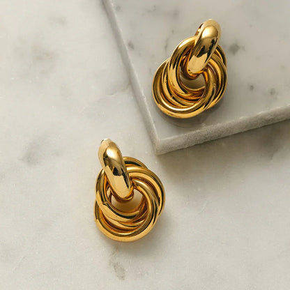Statement Interlocking Earrings | Gold Maya Henry Jewelry
