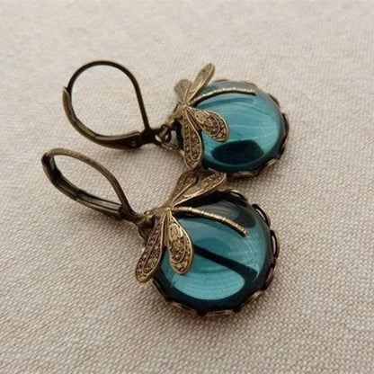 Antique Gold Dragonfly Earrings Maya Henry Jewelry
