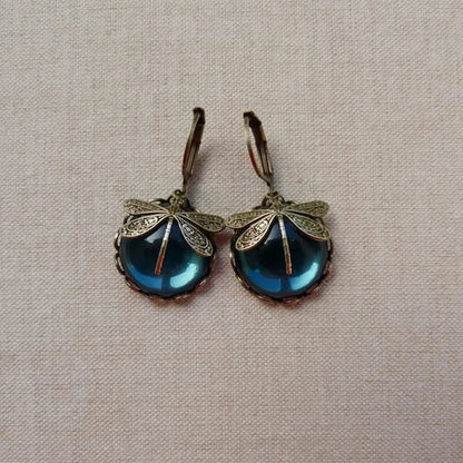 Antique Gold Dragonfly Earrings Maya Henry Jewelry