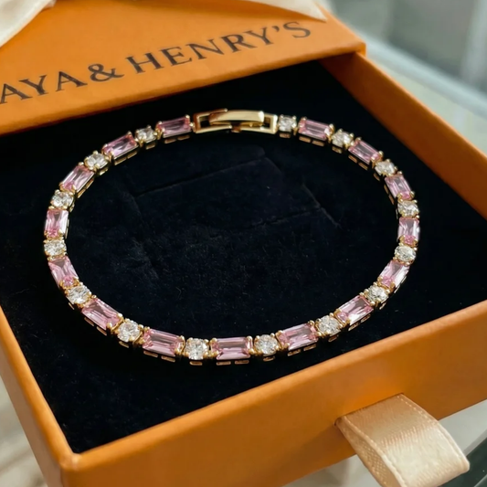 Peony Spark Tennis Bracelet | Gold Maya Henry Jewelry
