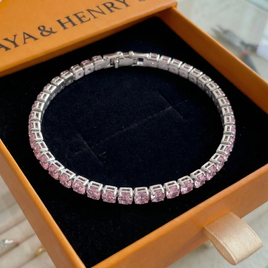 Pink Sapphire Tennis Bracelet | White Gold Maya Henry Jewelry