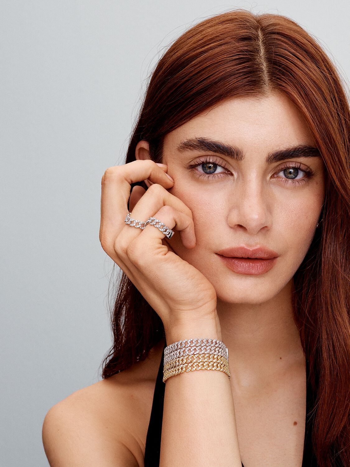 Pave Cuban Bracelet | White Gold Maya Henry Jewelry