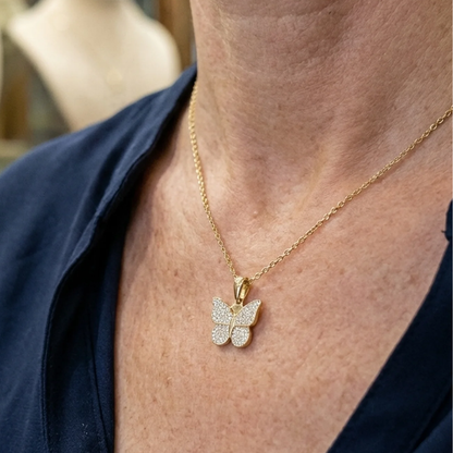 Radiant Butterfly Necklace | Gold Maya Henry Jewelry