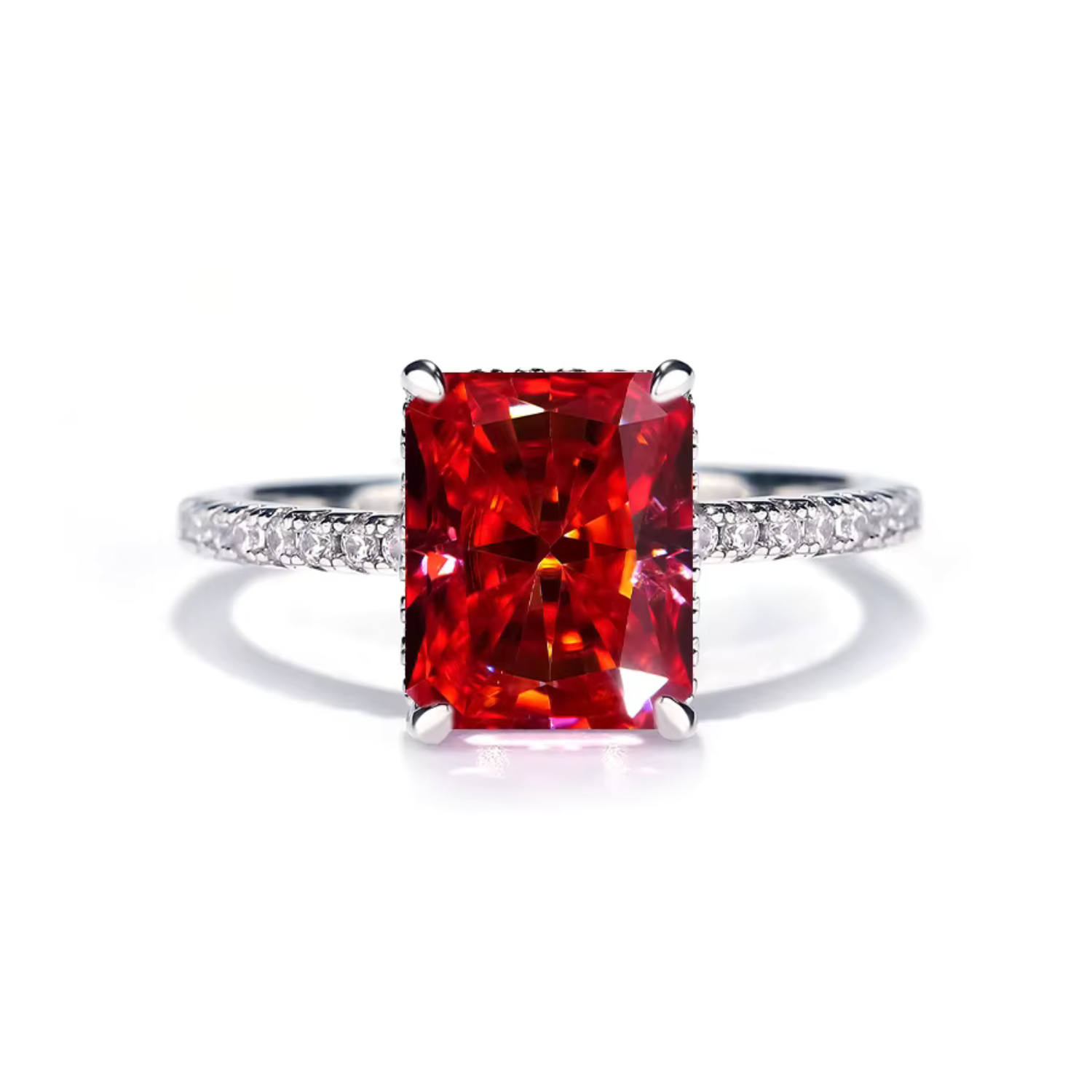 Radiant Moissanite Ring Maya Henry Jewelry