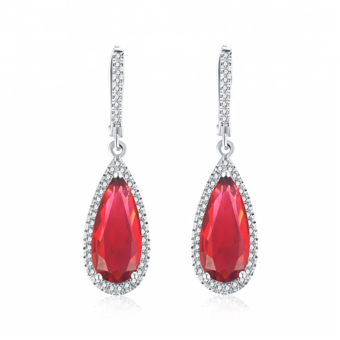 Red Rhinestone Zirconia Jewelry Set Maya Henry Jewelry