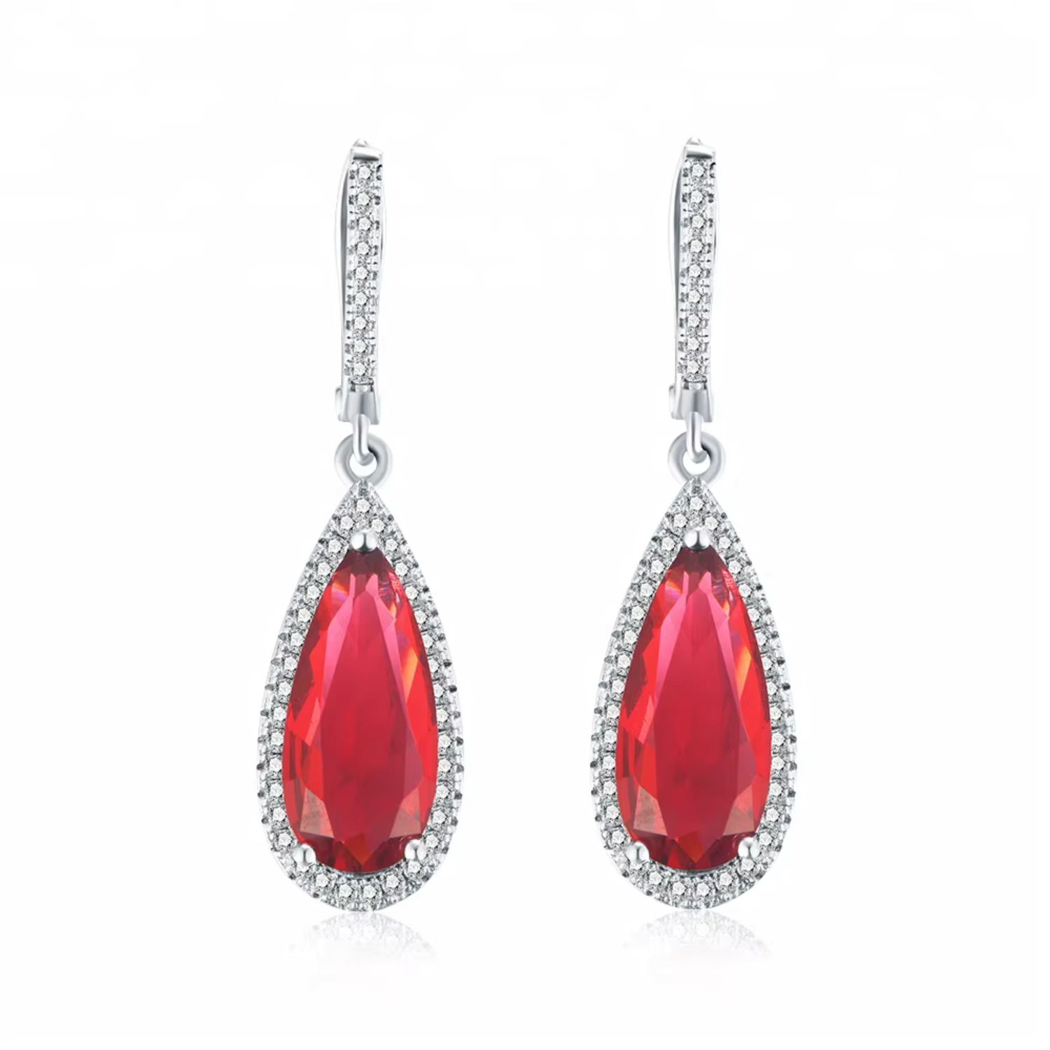 Red Rhinestone Zirconia Jewelry Set Maya Henry Jewelry