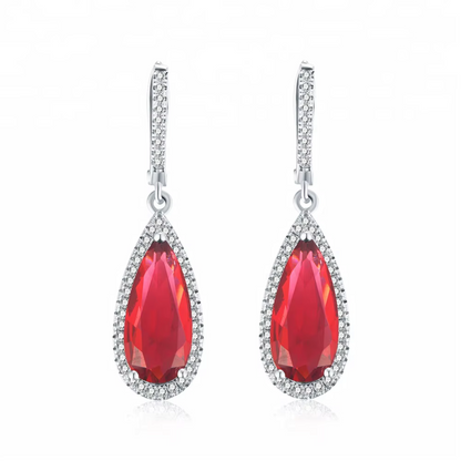 Red Rhinestone Zirconia Jewelry Set Maya Henry Jewelry