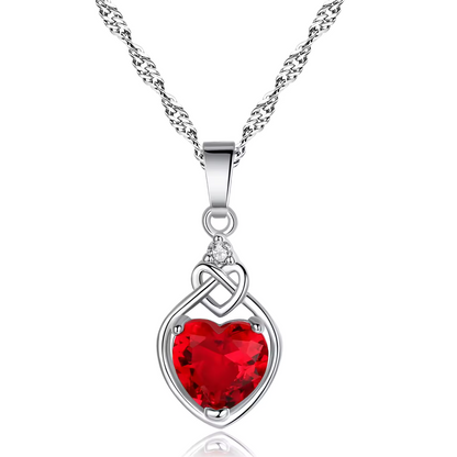 Red Zircon Heart Jewelry Set Maya Henry Jewelry