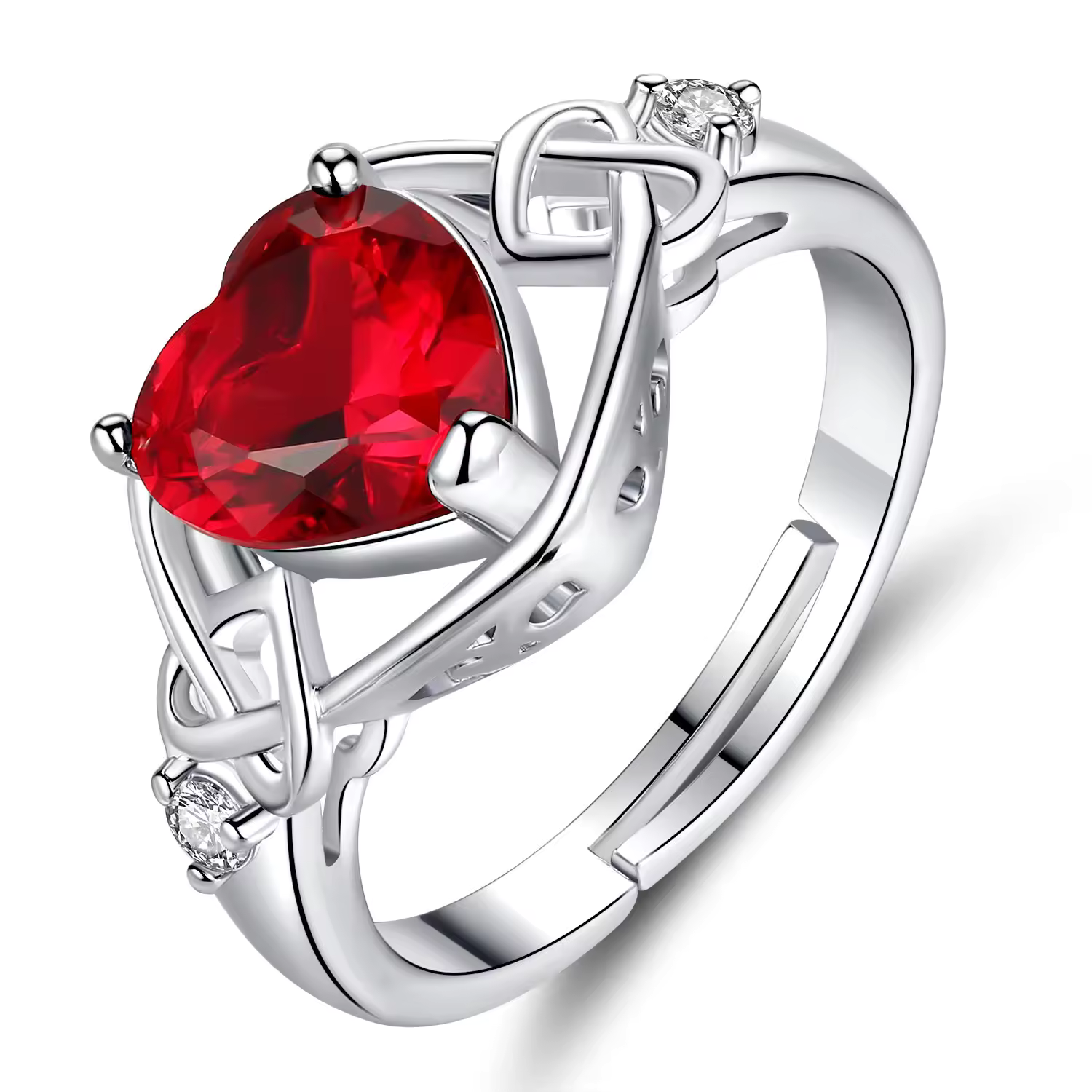 Red Zircon Heart Jewelry Set Maya Henry Jewelry