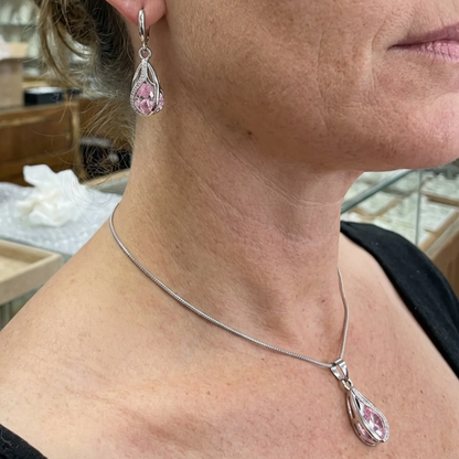 Rosalith Lumen Twist Jewelry Set | White Gold Maya Henry Jewelry