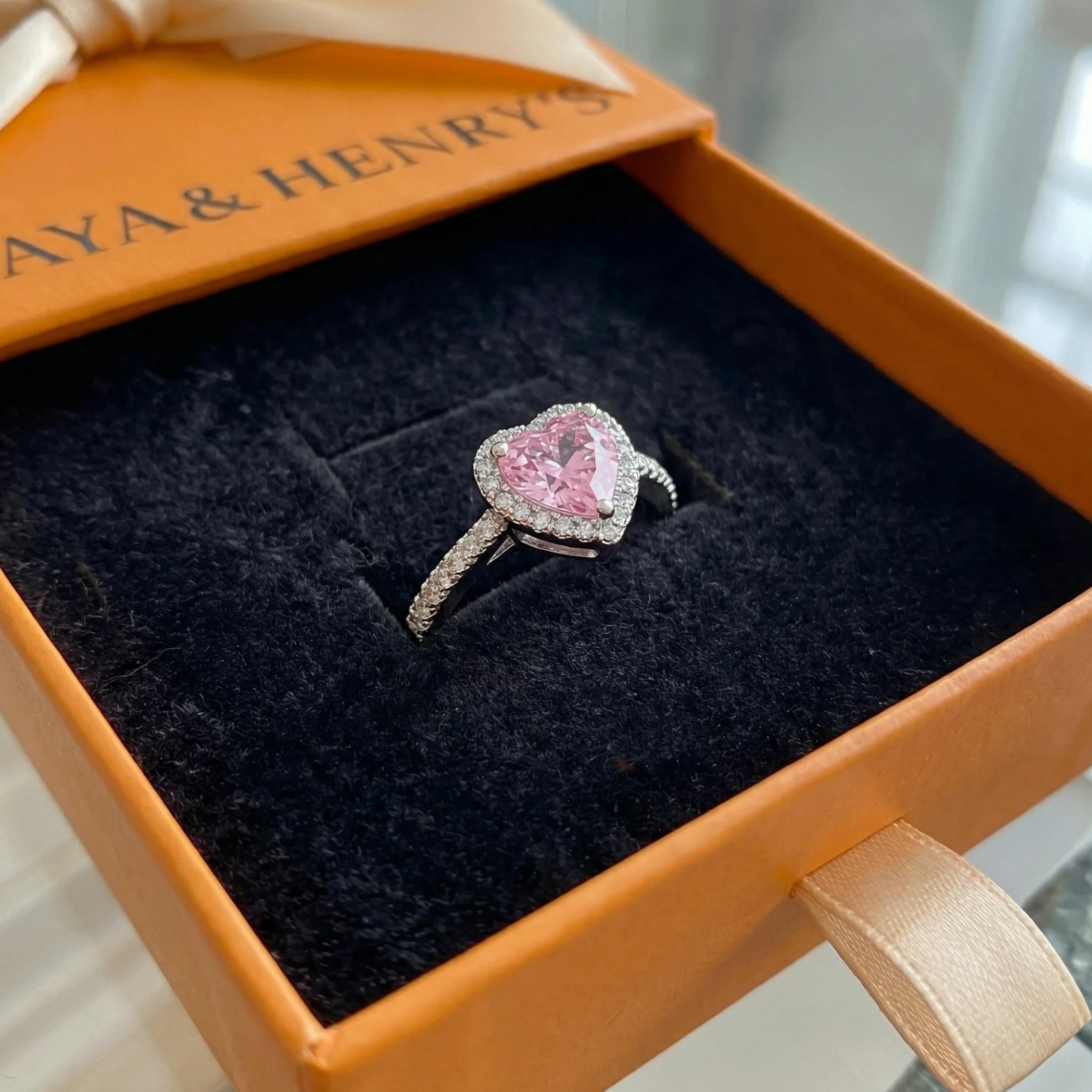 Rosekiss Heart Ring | White Gold Maya Henry Jewelry