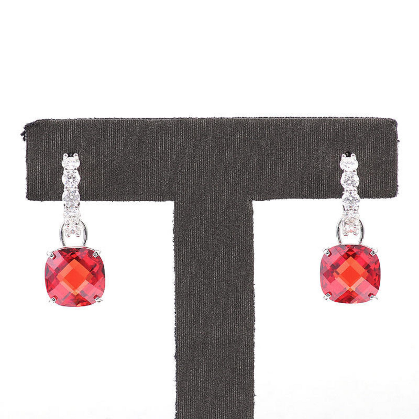 Ruby & Diamond Stud Earrings Maya Henry Jewelry