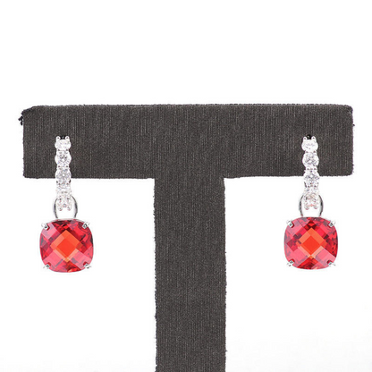 Ruby & Diamond Stud Earrings Maya Henry Jewelry