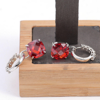 Ruby & Diamond Stud Earrings Maya Henry Jewelry