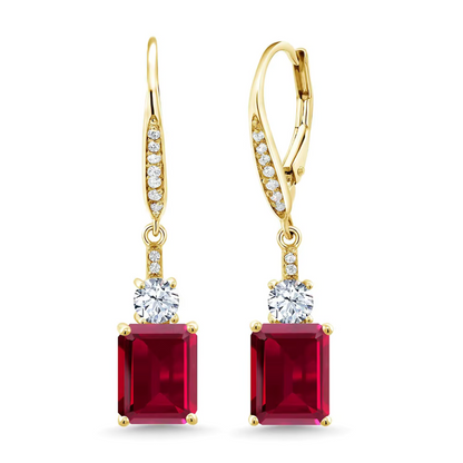 Ruby Leverback Drop Earrings Maya Henry Jewelry