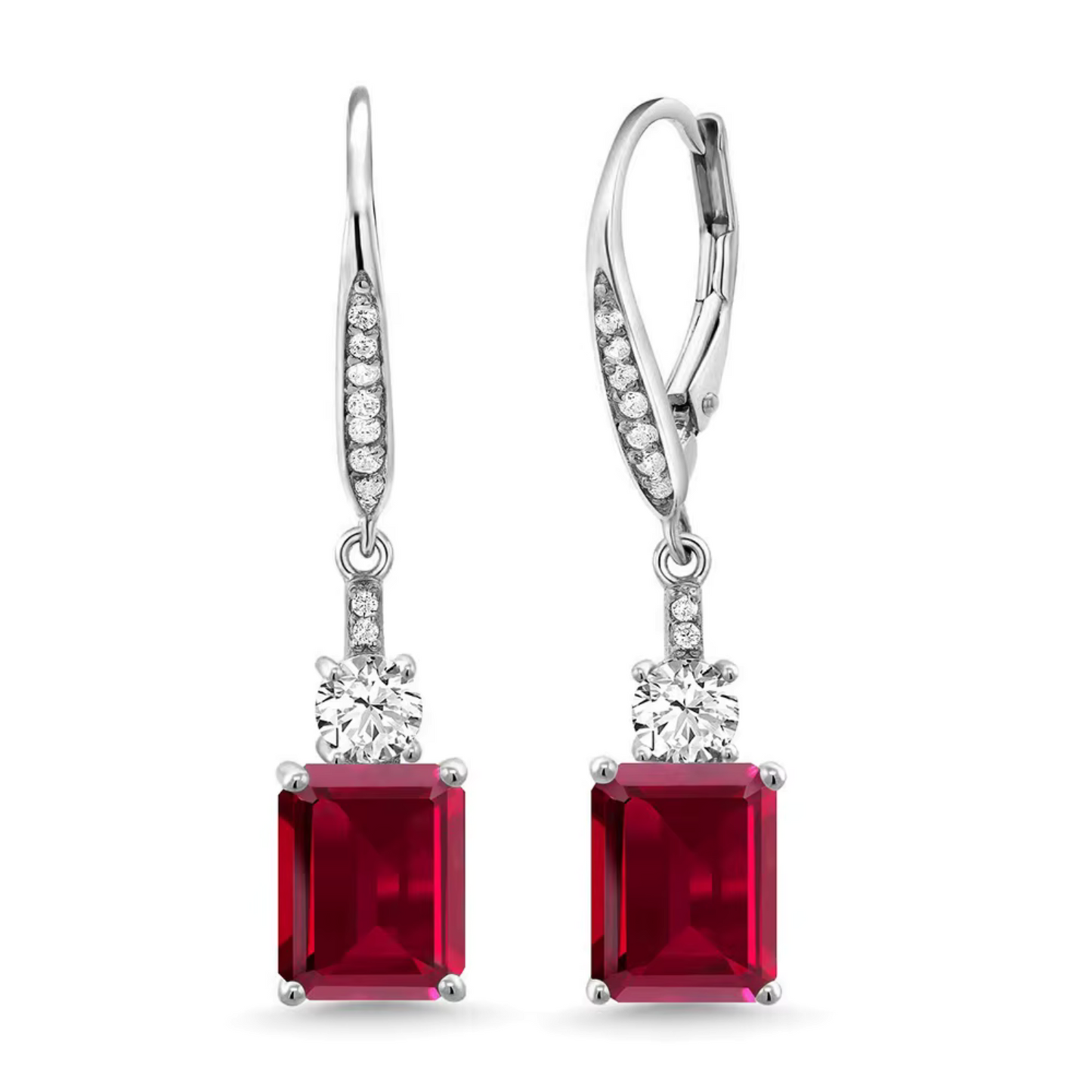 Ruby Leverback Drop Earrings Maya Henry Jewelry