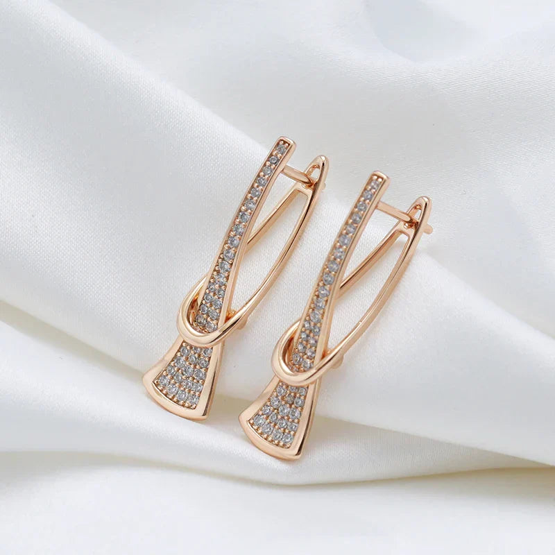 Radiant Layers Crystal Earrings | Gold Maya Henry Jewelry
