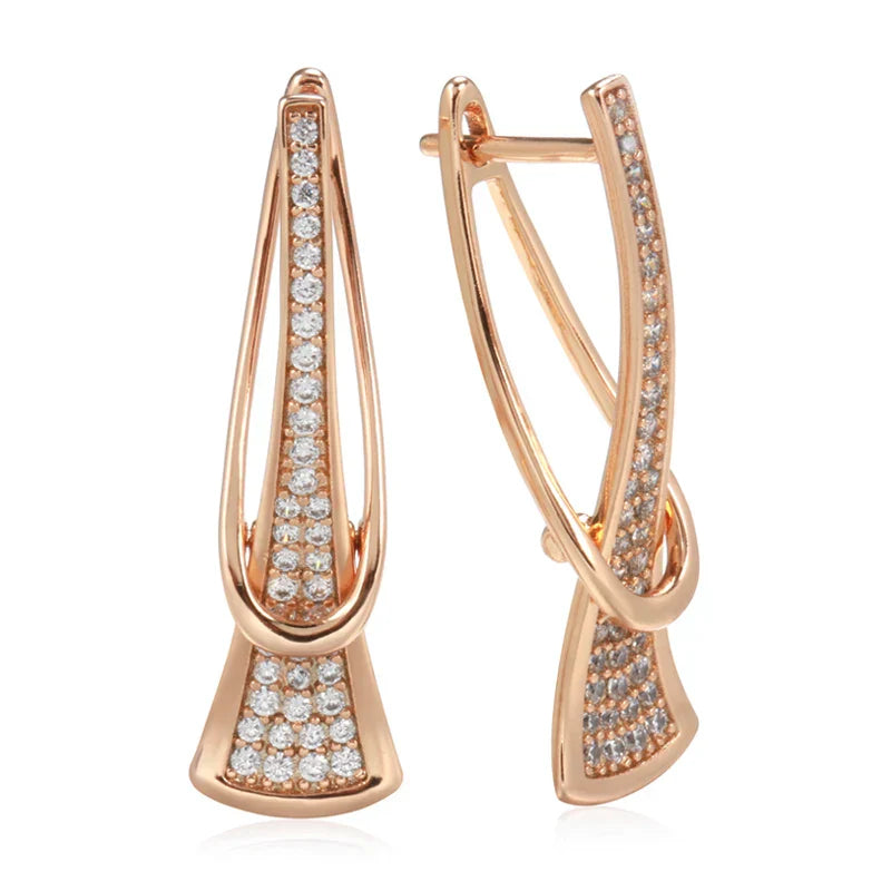 Radiant Layers Crystal Earrings | Gold Maya Henry Jewelry