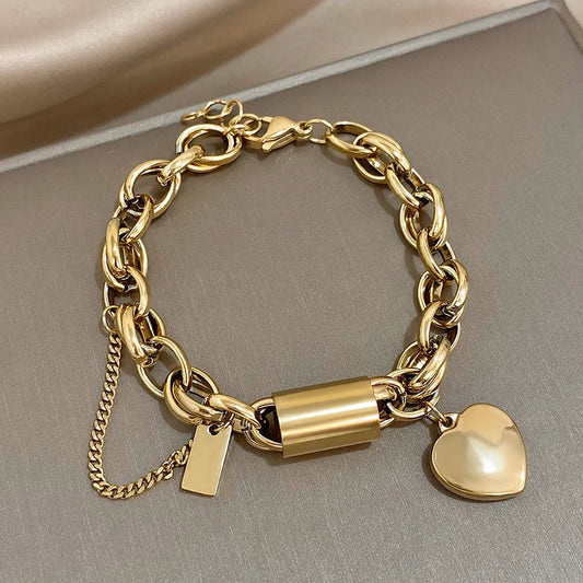 Heartened Chunky Bracelet | Gold Maya Henry Jewelry