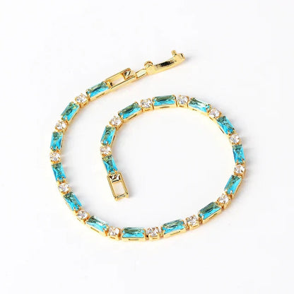 Natural Turquoise Stone Bracelet | Gold Maya Henry Jewelry