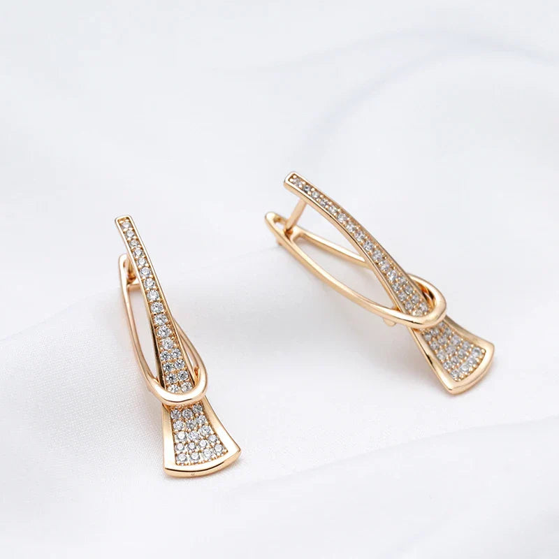 Radiant Layers Crystal Earrings | Gold Maya Henry Jewelry