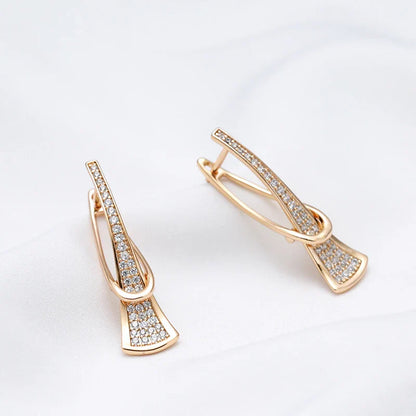 Radiant Layers Crystal Earrings | Gold Maya Henry Jewelry