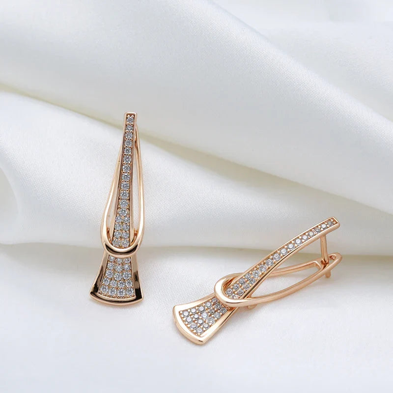 Radiant Layers Crystal Earrings | Gold Maya Henry Jewelry