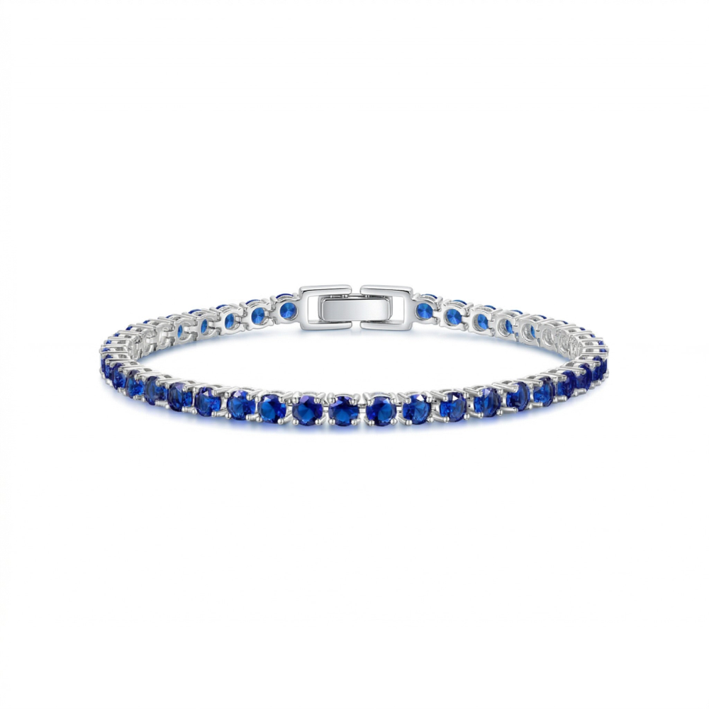 Sapphire Tennis Bracelet | White Gold Maya Henry Jewelry