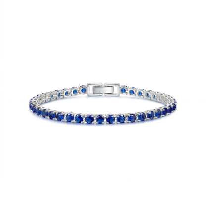 Sapphire Tennis Bracelet | White Gold Maya Henry Jewelry