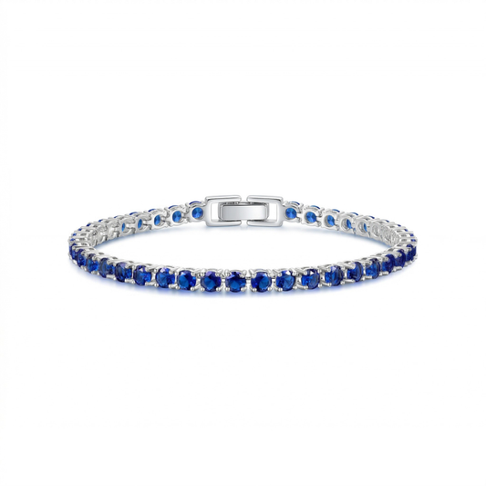Sapphire Tennis Bracelet | White Gold Maya Henry Jewelry