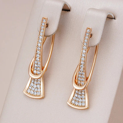 Radiant Layers Crystal Earrings | Gold Maya Henry Jewelry