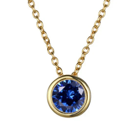 Lunaria Gemmara Birthstone Necklace | Gold Maya Henry Jewelry