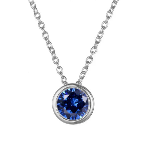 Lunaria Gemmara Birthstone Necklace | White Gold Maya Henry Jewelry