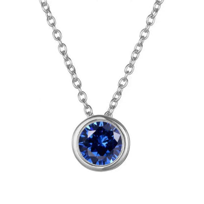 Lunaria Gemmara Birthstone Necklace | White Gold Maya Henry Jewelry