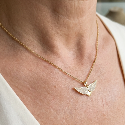 Soaring Angel Wings Necklace | Gold Maya Henry Jewelry