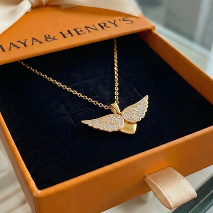 Soaring Angel Wings Necklace | Gold Maya Henry Jewelry
