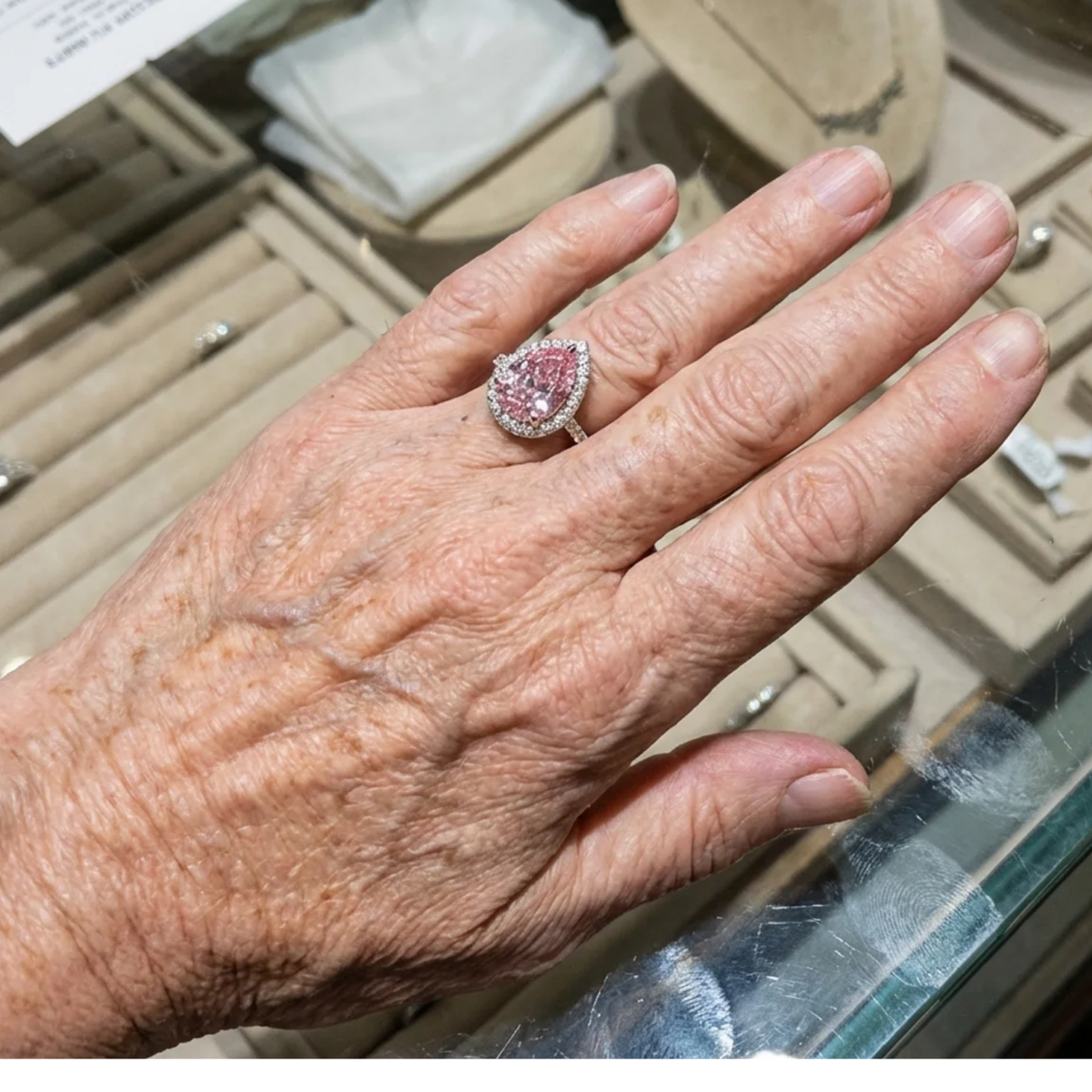 Teardrop Pink Sapphire Ring | White Gold Maya Henry Jewelry
