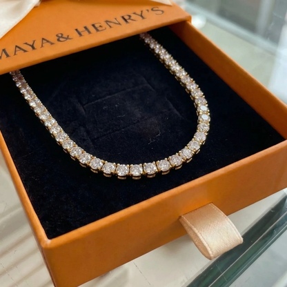 Tennis Necklace | Gold Maya Henry Jewelry