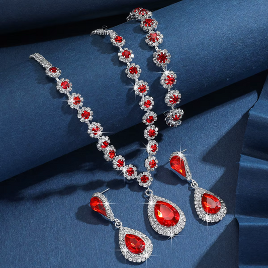 Three-Piece Floral Diamond Jewelry Set Maya Henry Jewelry