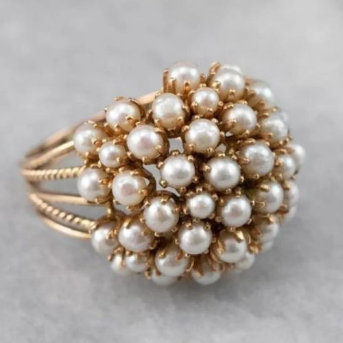 Bush - Inlaid Pearls Ring Maya Henry Jewelry