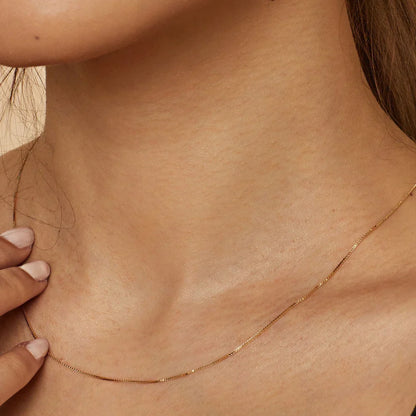 Bodega Box Necklace | Gold Maya Henry Jewelry