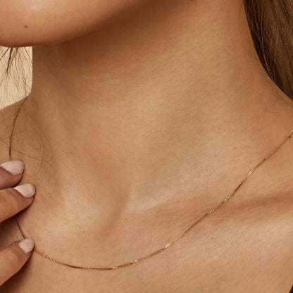 Bodega Box Necklace | Gold Maya Henry Jewelry