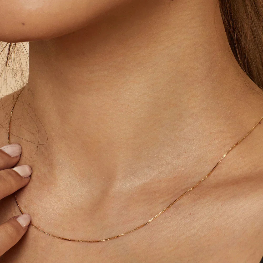 Bodega Box Necklace - Gold Maya Henry Jewelry