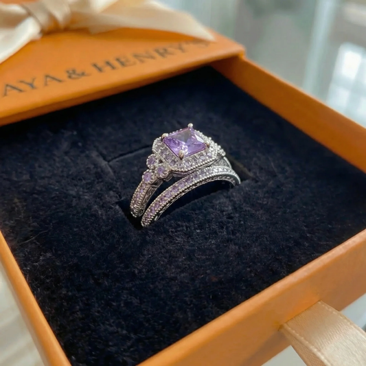 Valeria Promise Ring Set | White Gold Maya Henry Jewelry