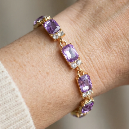 Valleria Amethyst Charm Bracelet | Gold Maya Henry Jewelry