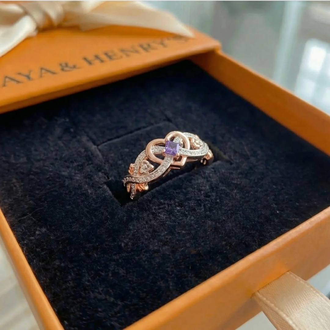 Violetheart Gold & Silver Ring | Mixed Gold Maya Henry Jewelry
