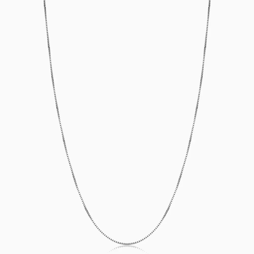 Bodega Box Necklace | White Gold Maya Henry Jewelry
